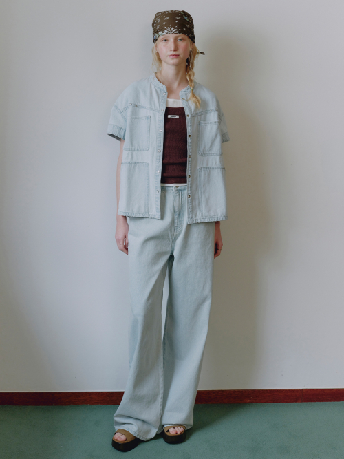 Fluid Wide Denim Pants MU2634DN308M