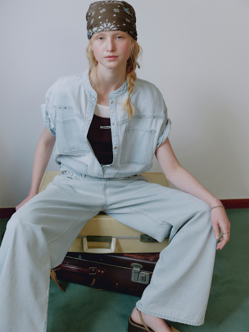 Fluid Wide Denim Pants MU2634DN308M