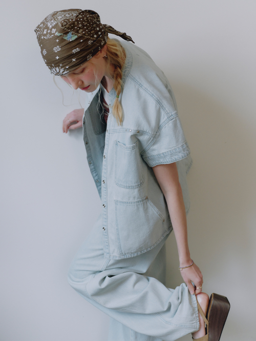 Fluid Wide Denim Pants MU2634DN308M