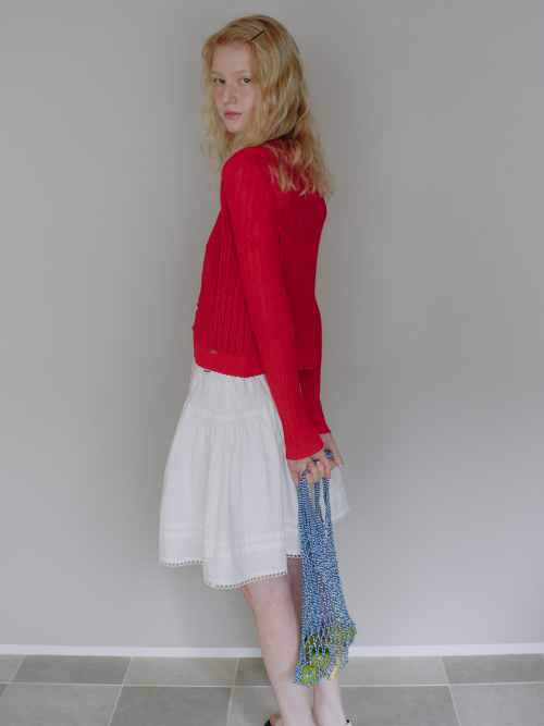Scalloped Slim Cardigan MU2634CD304M