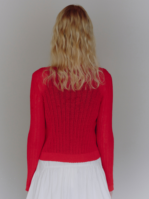 Scalloped Slim Cardigan MU2634CD304M