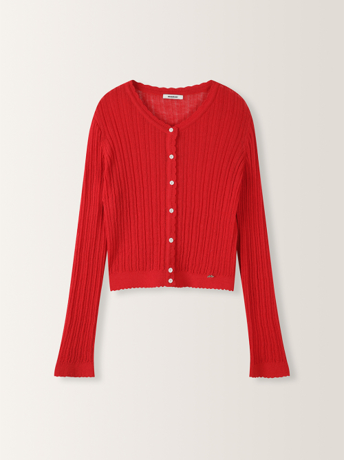 Scalloped Slim Cardigan MU2634CD304M