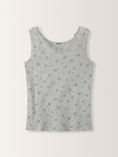 V-neck Lace Sleeveless MU2634TS315M_GREY