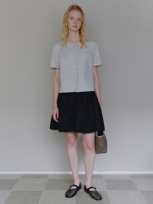Classic No-Collar Jacket MU2634JK304M