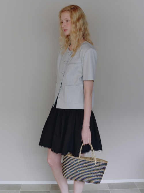 Classic No-Collar Jacket MU2634JK304M