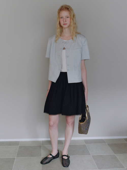 Classic No-Collar Jacket MU2634JK304M