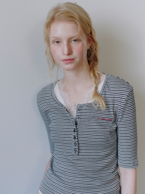 Stripe Slim T-Shirt MU2634TS316M