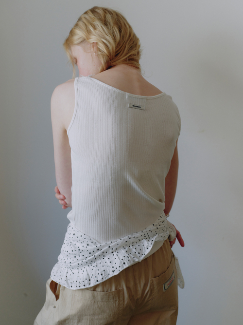 V-neck Lace Sleeveless MU2634TS315M_WHITE