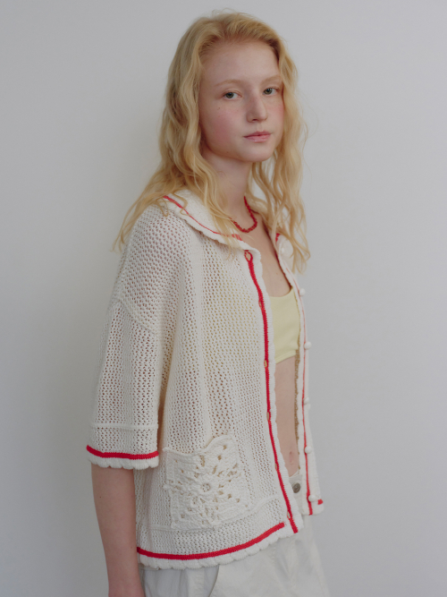Crochet Pocket Cardigan MU2634CD303M