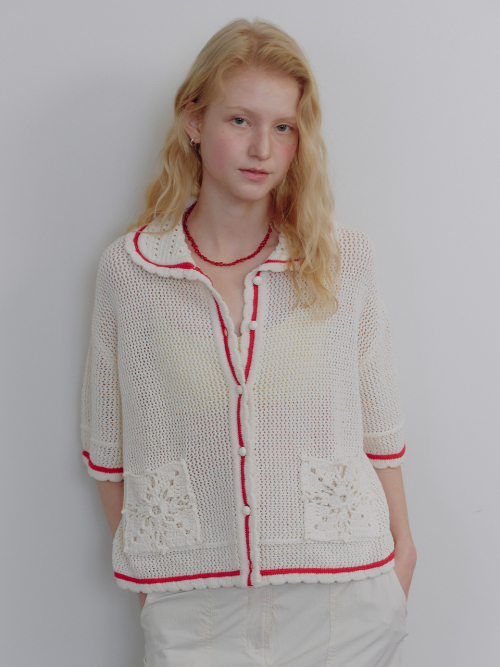 Crochet Pocket Cardigan MU2634CD303M