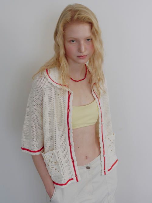 Crochet Pocket Cardigan MU2634CD303M