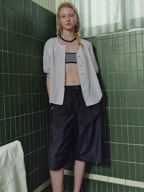 Embroidery Half Cago Pants MU2634PT305M