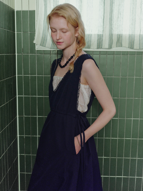 Seersucker Pinafore Dress MU2635OP312M