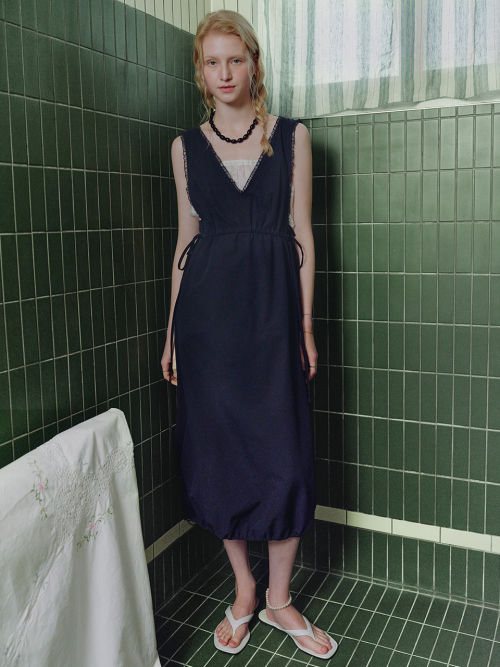 Seersucker Pinafore Dress MU2635OP312M