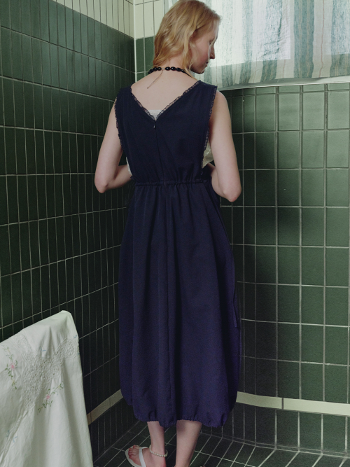 Seersucker Pinafore Dress MU2635OP312M