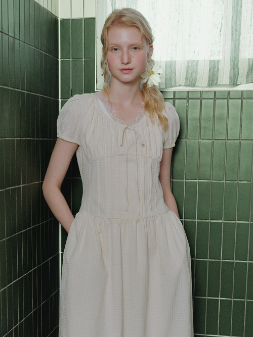Check Mellow Long Dress MU2634OP305M