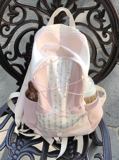 Cottage backpack_shimmer pink