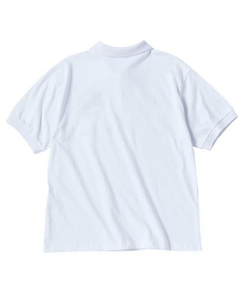 UNTITLED CREST POLO CROP SHORT SLEEEVE WHITE
