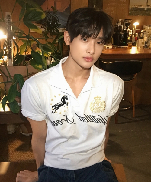 UNTITLED CREST POLO CROP SHORT SLEEEVE WHITE