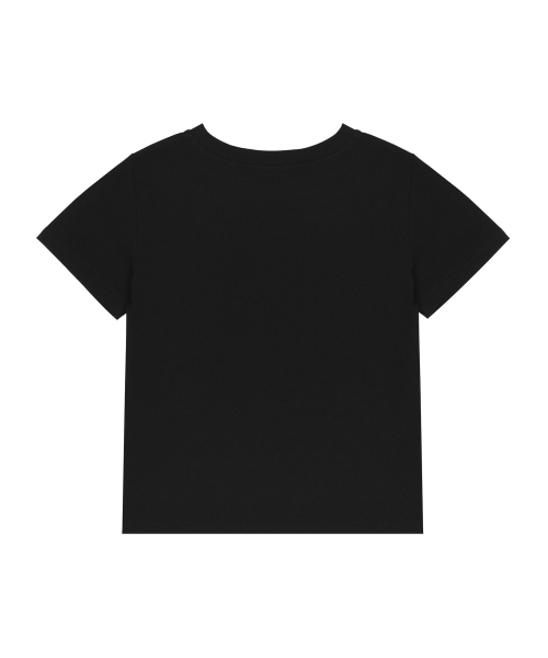 ROSE GRAPHIC SLIM TOP_BLACK