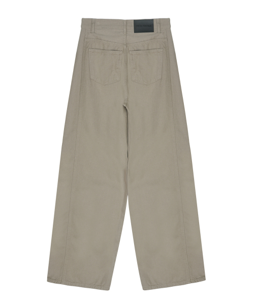 PIGMENT COTTON WIDE PANTS_BROWN