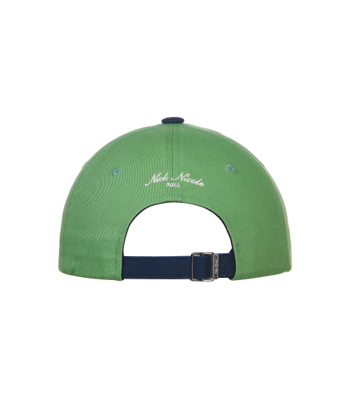 NICOLE LETTERING BALL CAP_GREEN NAVY