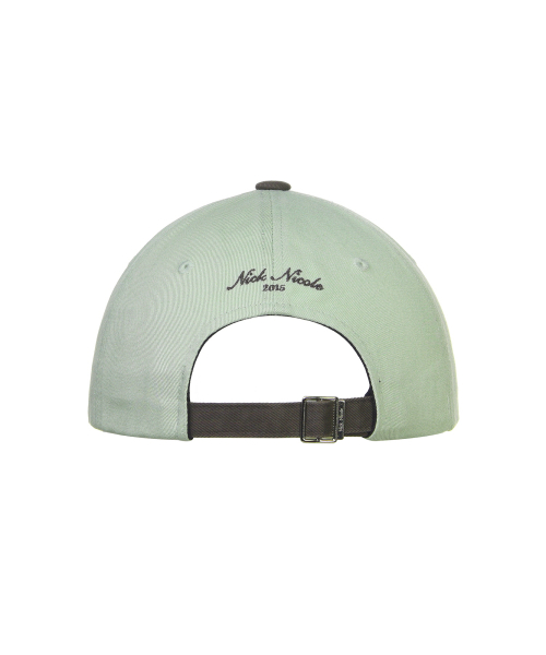 NICOLE LETTERING BALL CAP_KHAKI CHARCOAL
