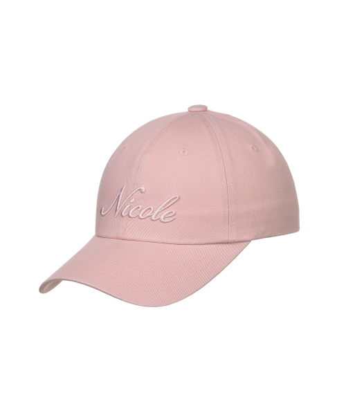 NICOLE LETTERING BALL CAP_PINK