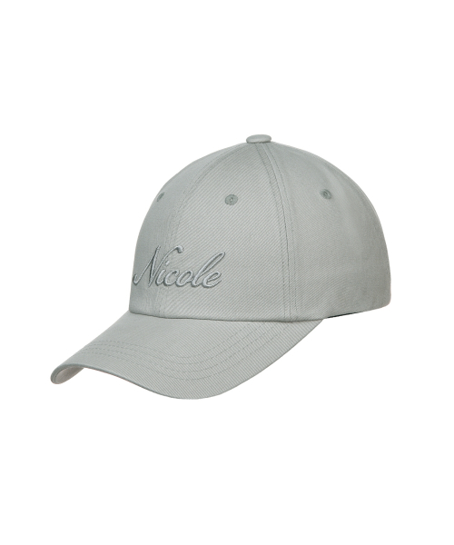 NICOLE LETTERING BALL CAP_GRAY