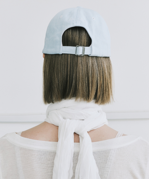 NICOLE LETTERING BALL CAP_DENIM SKY BLUE