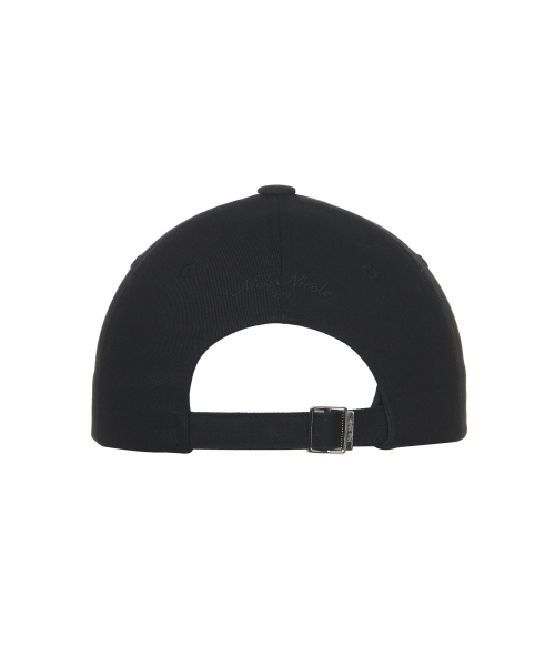 NICOLE LETTERING BALL CAP_DEEP BLACK