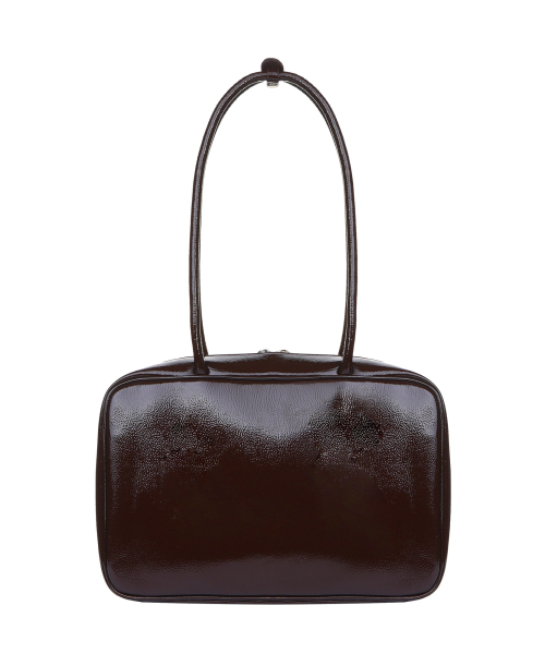 NICOLE LOGO MINIMAL SQUARE BAG_BROWN