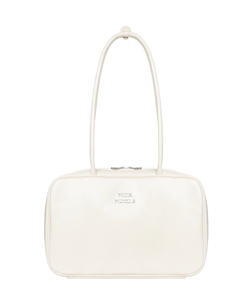 NICOLE LOGO MINIMAL SQUARE BAG_CREAM