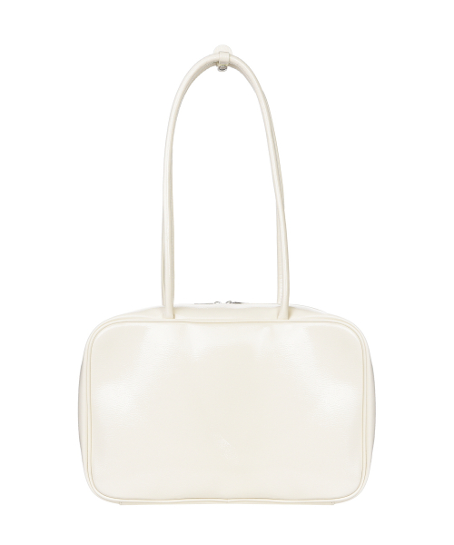 NICOLE LOGO MINIMAL SQUARE BAG_CREAM
