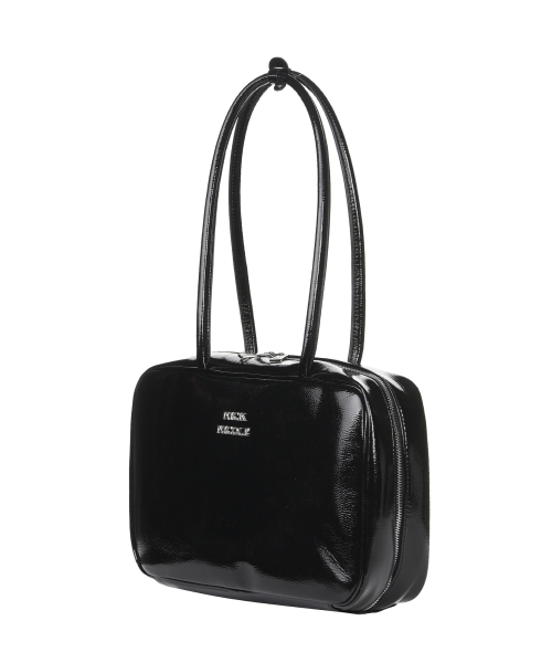 NICOLE LOGO MINIMAL SQUARE BAG_BLACK