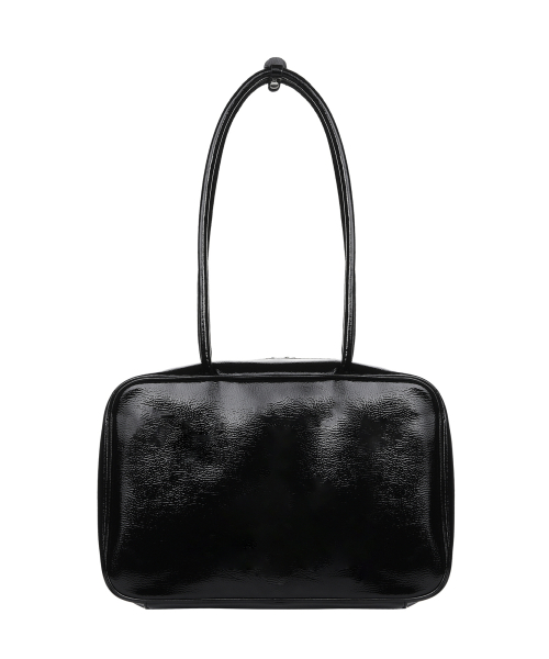 NICOLE LOGO MINIMAL SQUARE BAG_BLACK