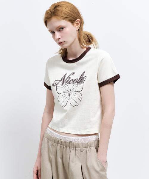 BUTTERFLY RINGER CROP TOP_CREAM