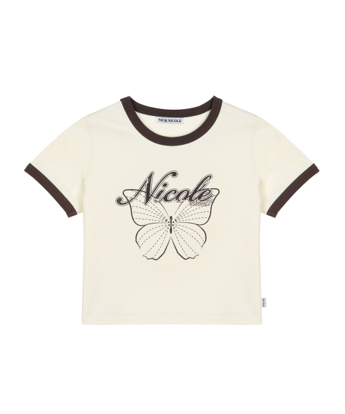 BUTTERFLY RINGER CROP TOP_CREAM