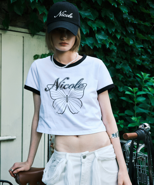 BUTTERFLY RINGER CROP TOP_IVORY