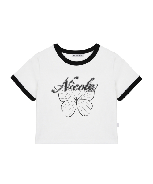 BUTTERFLY RINGER CROP TOP_IVORY