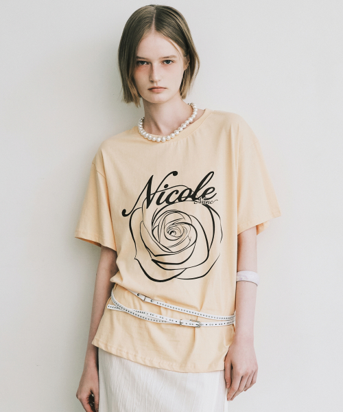 NICOLE ROSE SLEEVE TOP_ORANGE BROWN