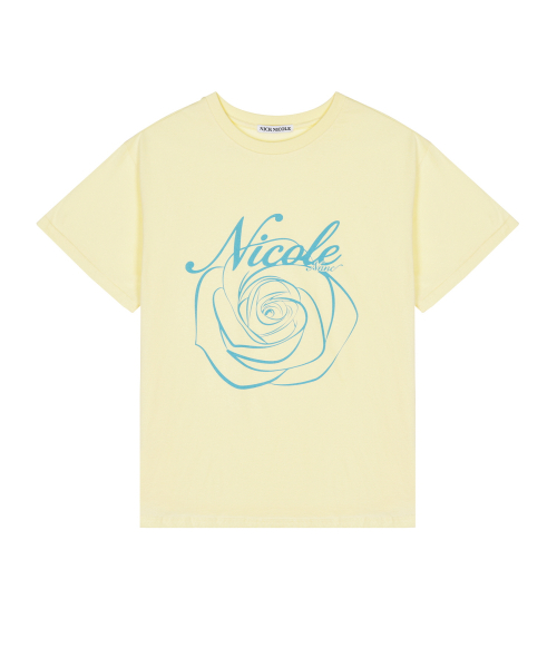 NICOLE ROSE SLEEVE TOP_YELLOW BLUE