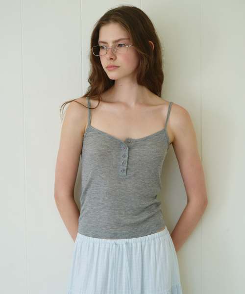 BUTTON SLEEVELESS M/GRAY