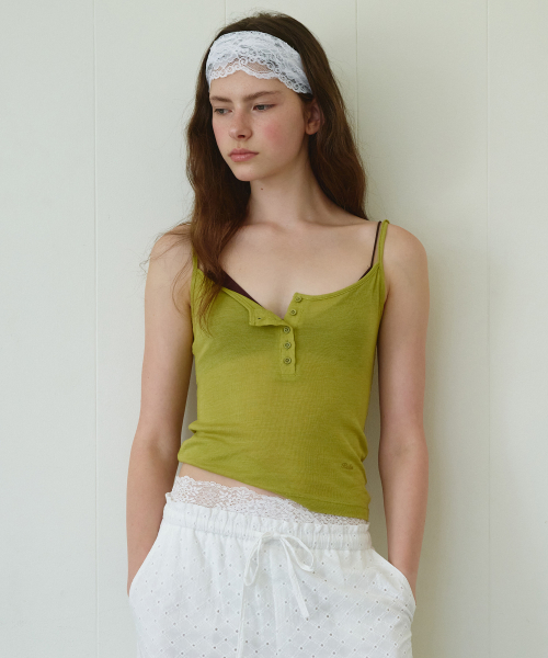 BUTTON SLEEVELESS OLIVE
