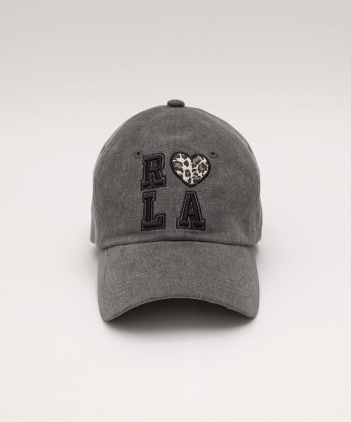 I LOVE ROLA PIGMENT BALL CAP CHARCOAL