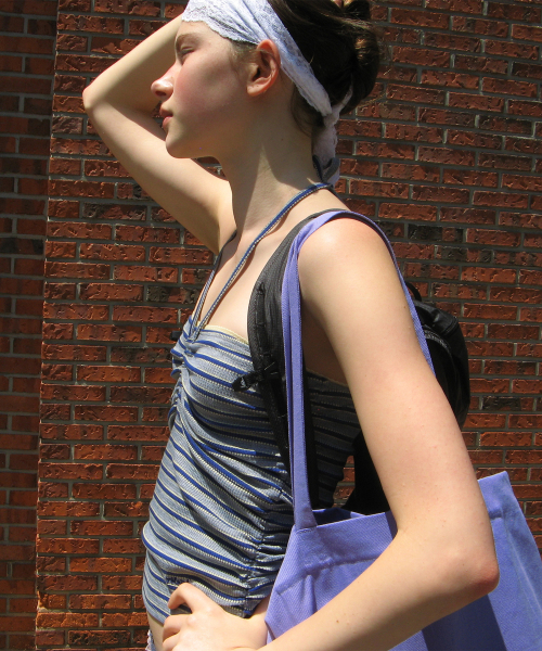 STRIPE TUBE TOP GY+NV