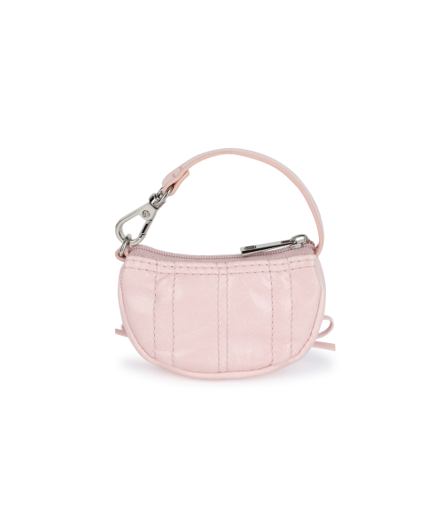 HALF SHIRRING RIBBON CHARM IN LIGHT PINK
