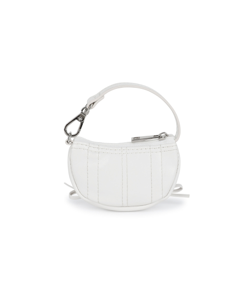 HALF SHIRRING RIBBON CHARM IN IVORY