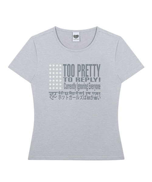 SY TOO PRETTY TEE(GRAY)