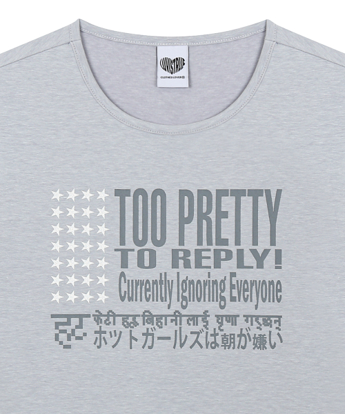SY TOO PRETTY TEE(GRAY)